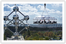 Belgium, Brussels - World Premiere NG Dinner in the sky
