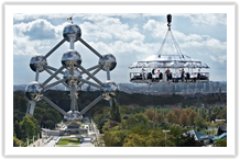 Belgium, Brussels - World Premiere NG Dinner in the sky